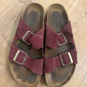 Birkenstock Arizona suede, burgundy size 40N